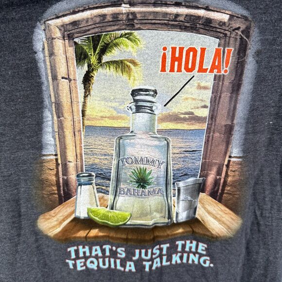 Tommy Bahama T-Shirt Men's 2XL XXL Hola That's Just The Tequila Talking Gray - Picture 5 of 10
